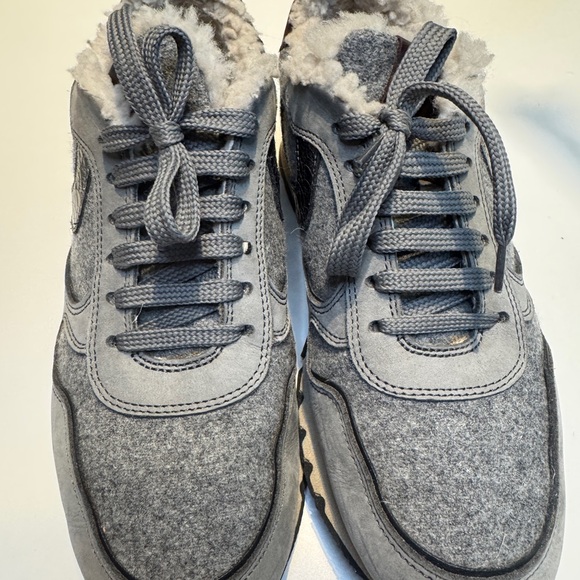 Voile Blanche Gray and Cream Women's Sneakers - Picture 2 of 8